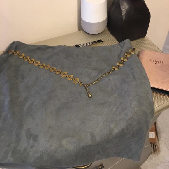 Laundry faux suede mini skirt with belt - Picture 6 of 6